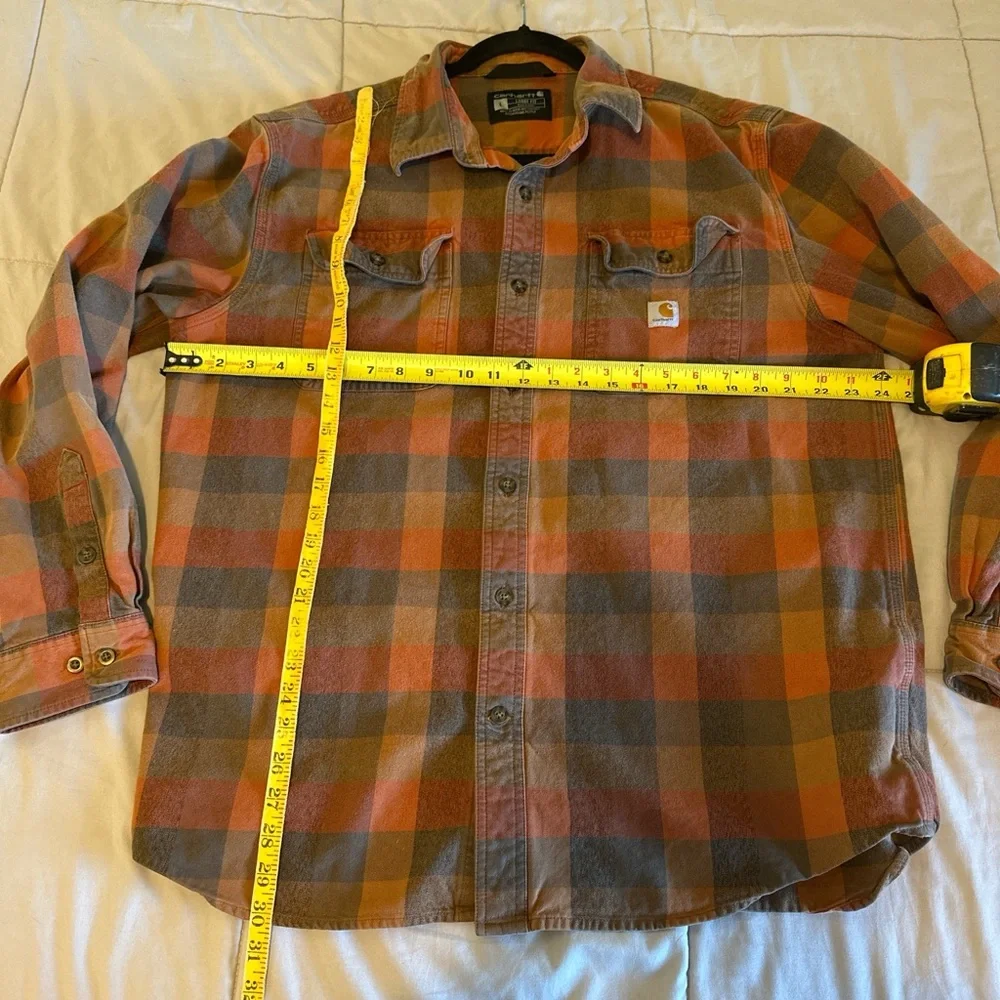 Carhartt Orange and Brown Check Shirt - Picture 4 of 4